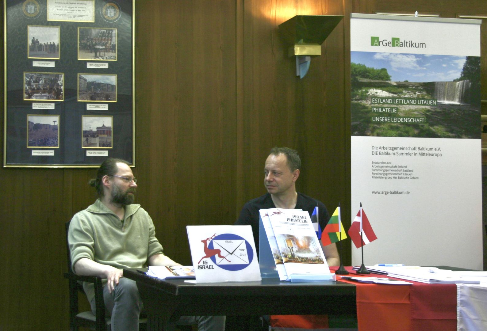 Christoph Wendland and Michael Haslau at the information stand
