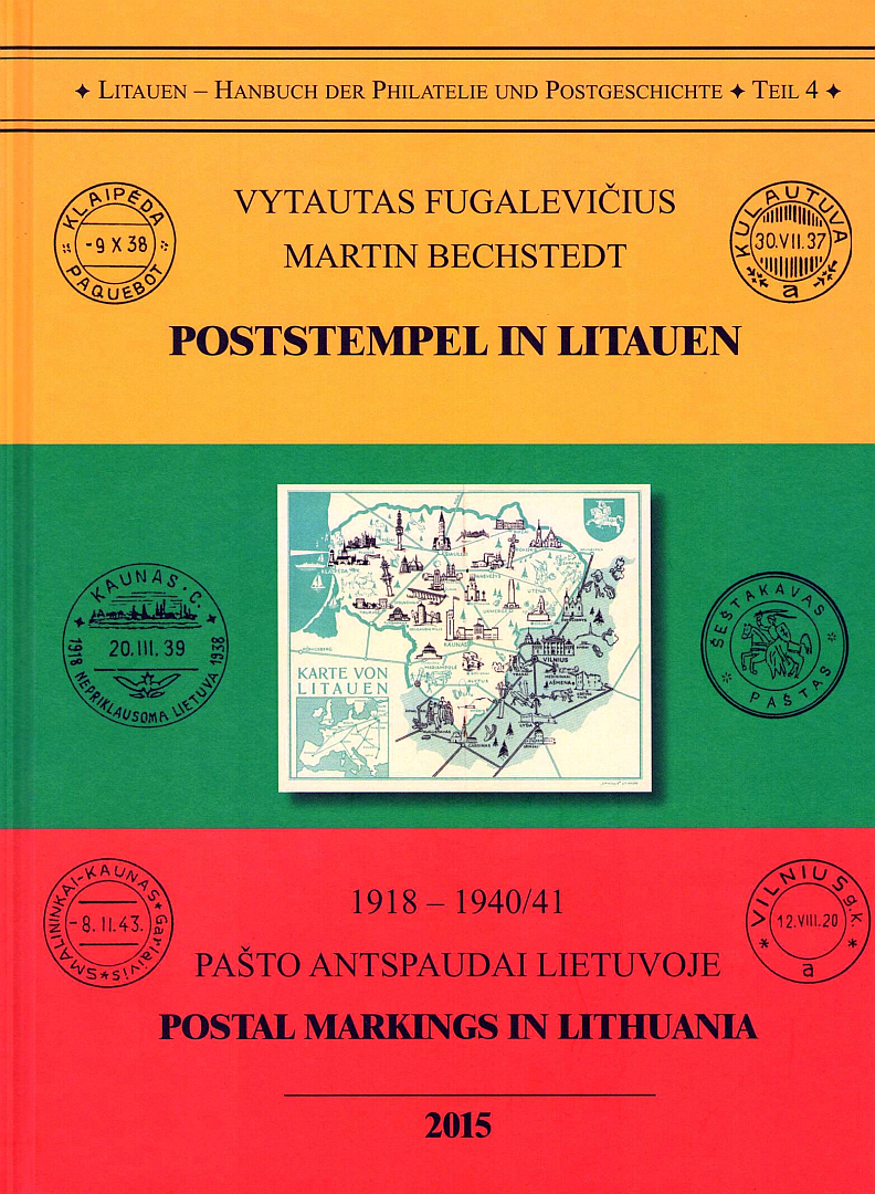 Die ArGe Baltikum-Mitglieder Martin Bechstedt und Vytautas Fugalevicius (Witold Fugalewitsch) ergänzen die Reihe der Litauen-Stempelhandbücher um einen Band 4 mit den Normstempeln und provisorischen Entwertungen 1918–1940/41.