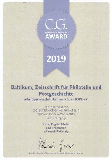 Urkunde CG-Award 2019