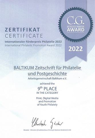 Urkunde CG-Award 2022