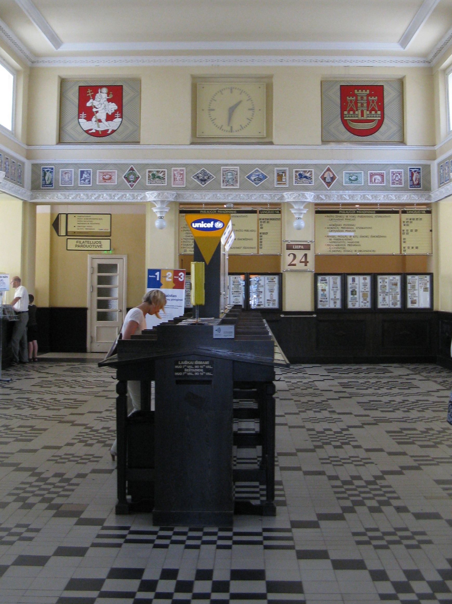 Counter room of the main post office