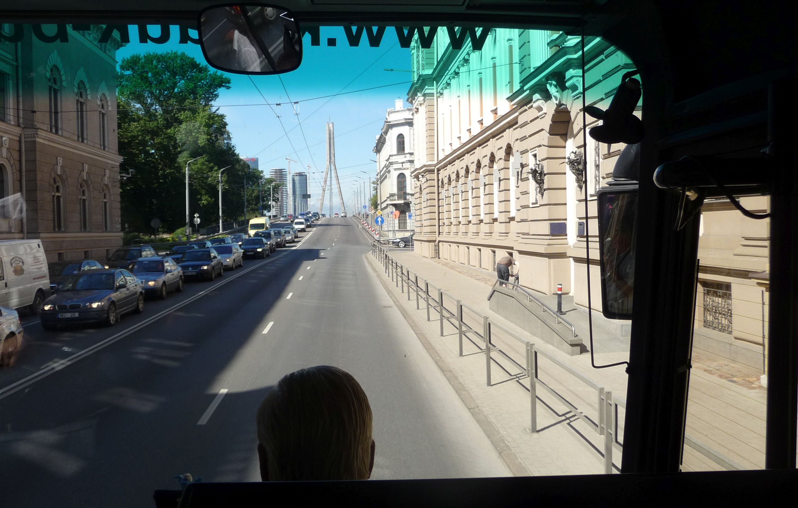 im Bus in Riga