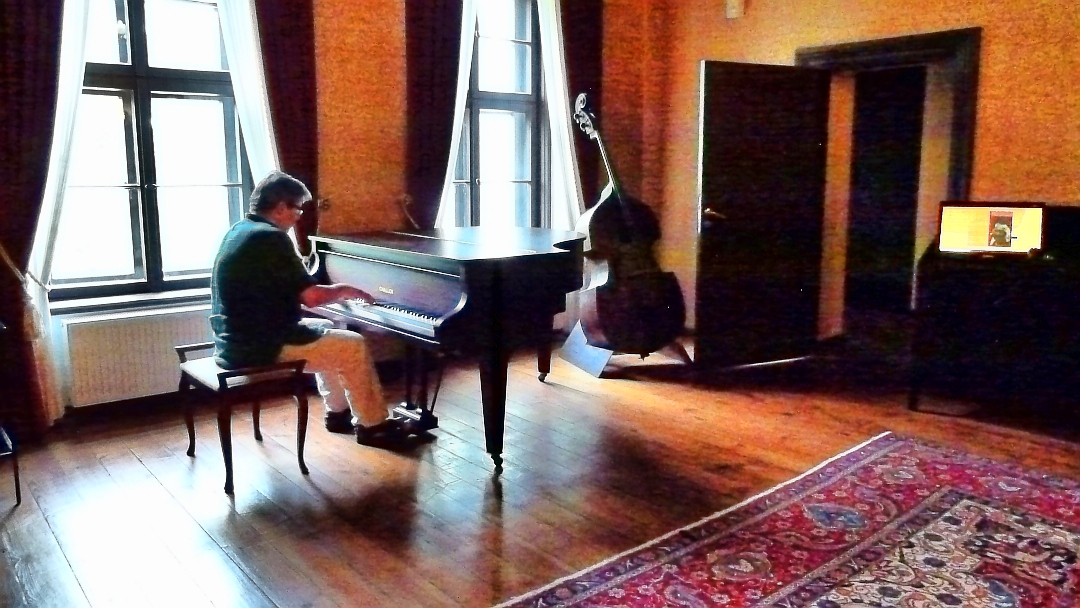 Playing the piano on Eduard Tubin's grand piano