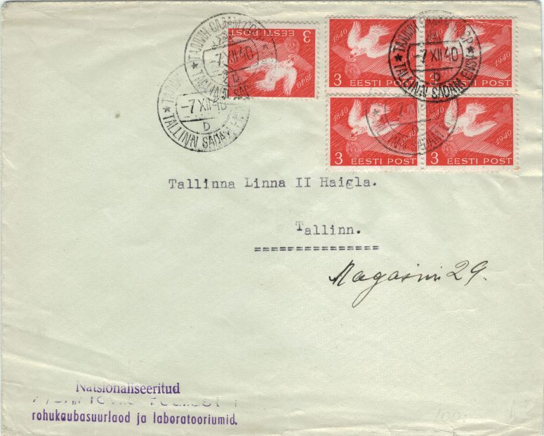 Local letter Tallinn 1940
