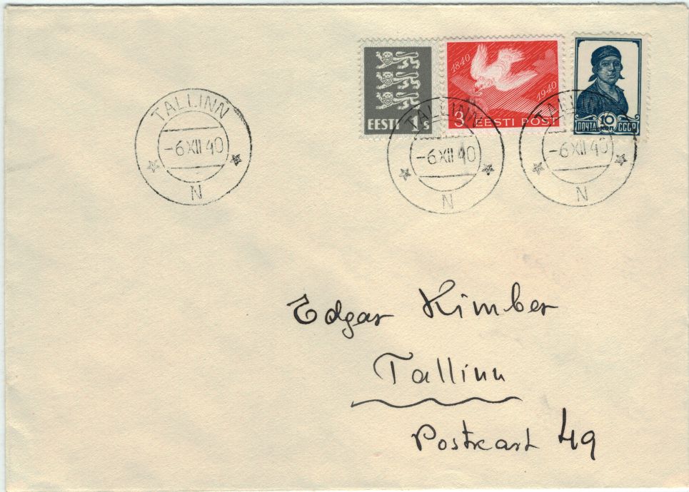 Ortsbrief Tallinn 1940