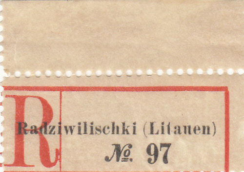 R-Zettel von Radziwilischki
