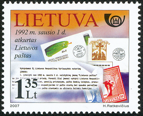 Wiederherstellung der Litauischen Post 1992, Mi-Nr. 951