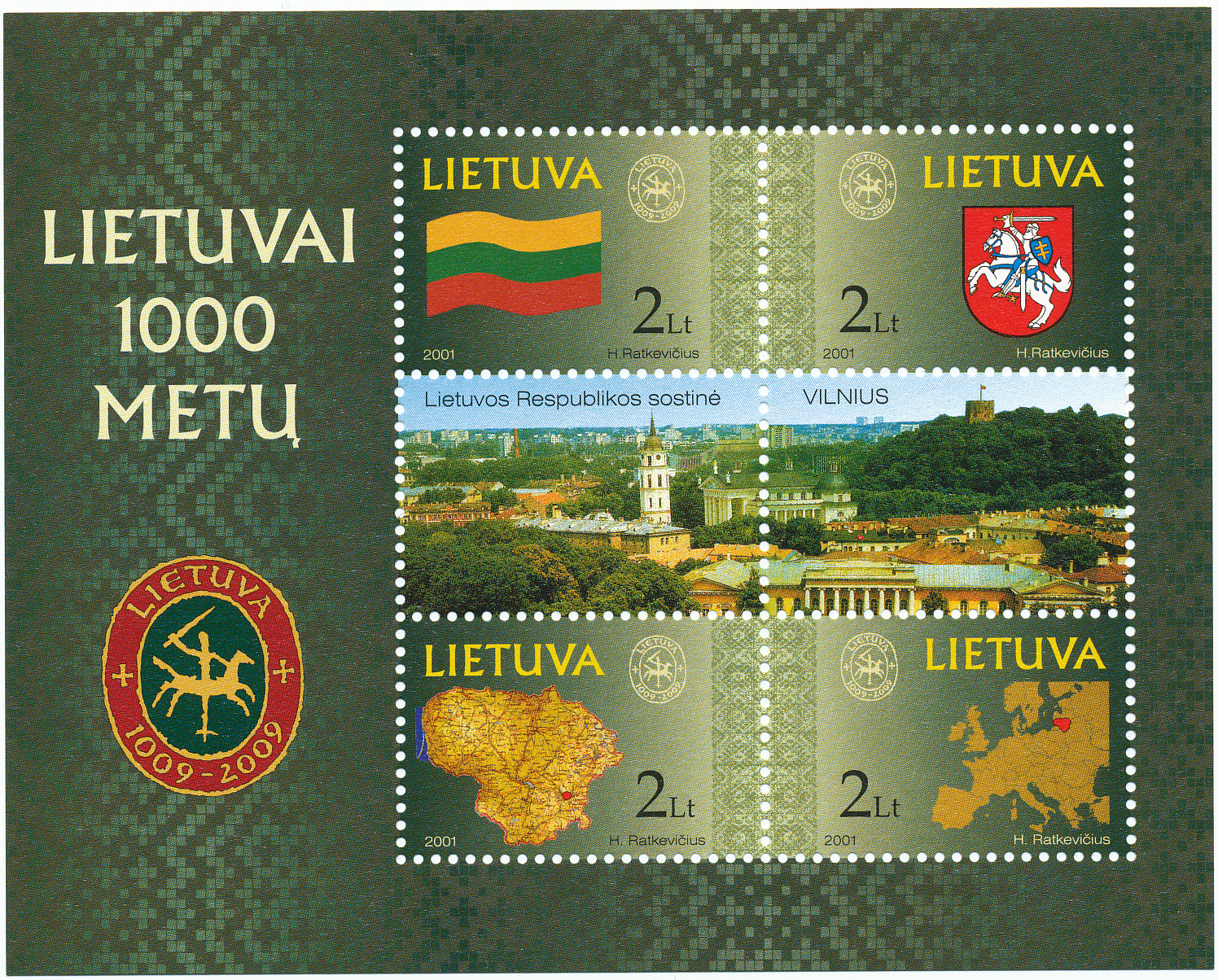 1000 Jahre Litauen, Block 22, Mi-Nr. 762-765