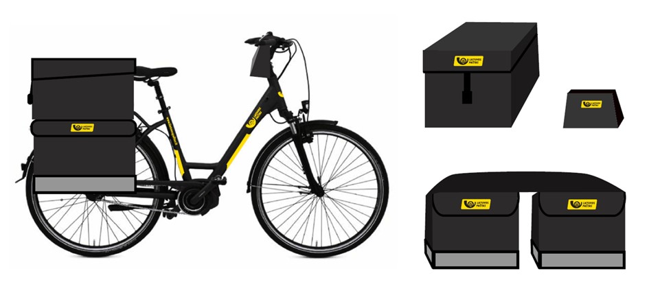 E-Bike der städtischen mobilen Postzusteller (Abb.: Lietuvos Paštas)
