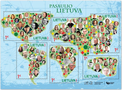 Lithuanians around the world, souvenir sheet 59, Mi-No. 1279-1284