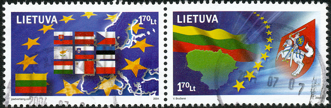 Accession to the EU, stamps 844 and 845 se-tenant