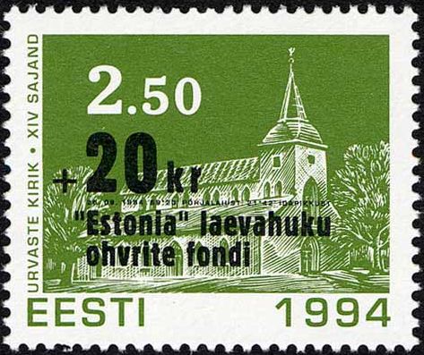 Michel 242 stamp for the victims of the Estonia