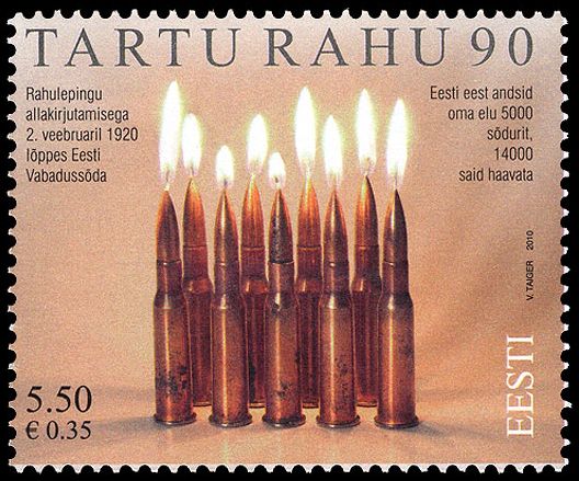 Stamp 2010 90th anniversary of the Peace of Tartu