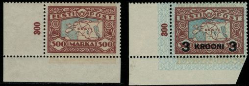 Stamps 1928: 300 Marka 3 Krooni