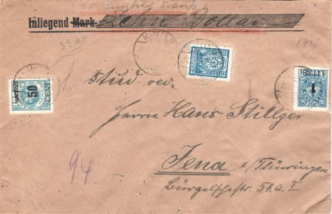 Stamp or postal item in litas currency