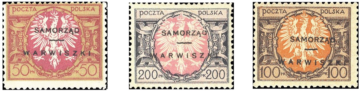 The three Warwischki stamps